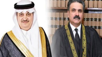 سعودی سفیرنواف بن سعید المالکی کی چیف جسٹس یحییٰ آفریدی سے ملاقات، پاکستان اورسعودی عرب کے دیرینہ تعلقات پر تبادلہ خیال
