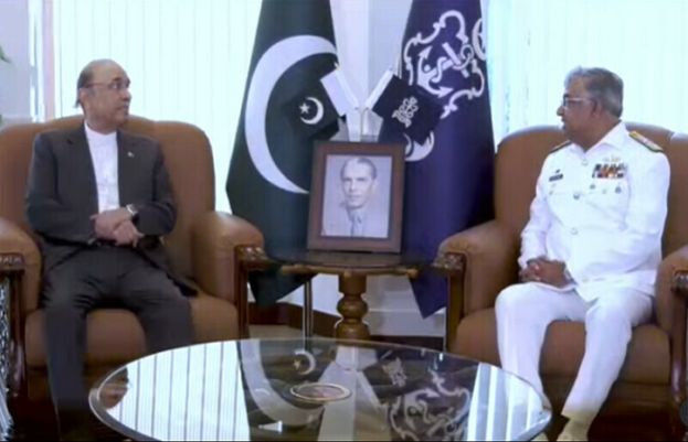 صدر مملکت کا دورہ نیول ہیڈکوارٹرز، آئی ایس پی آر