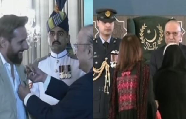 مختلف شعبہ جات میں نمایاں خدمات انجام دینے والوں میں تقسیم اعزازات، صدر مملکت آصف علی زرداری نےاعزازات تقسیم کیے
