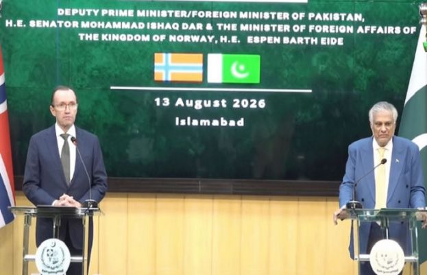 اسحاق ڈار سے ناروے کے وزیر خارجہ کی ملاقات، پاک ناروے تجارت اور سرمایہ کاری سمیت دیگر شعبوں میں تعاون بڑھانے پر اتفاق